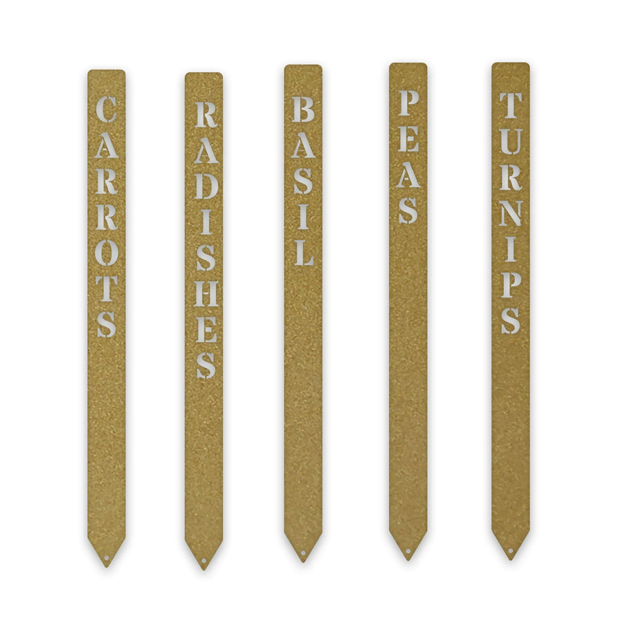 Gourmet Vegetable Stakes - Set of 5 - Custom Names and Colors