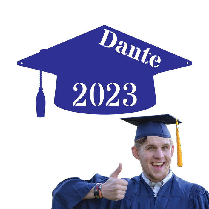 Graduation Cap Personalized Metal Sign