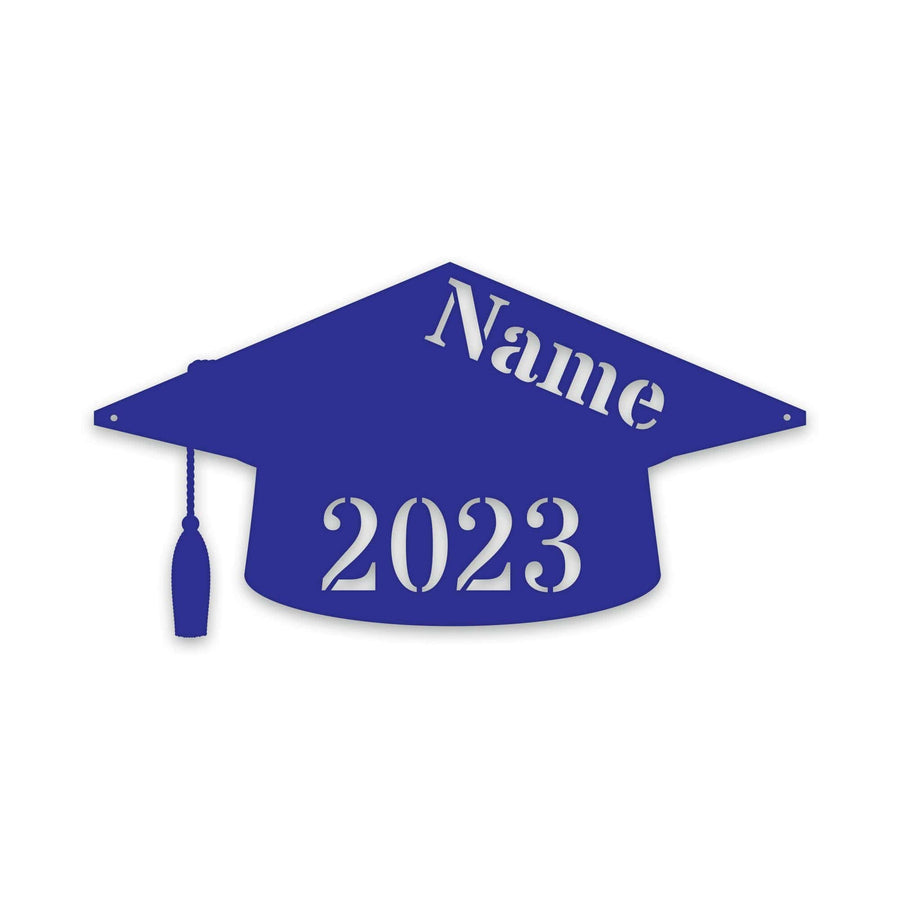 Graduation Cap Personalized Metal Sign