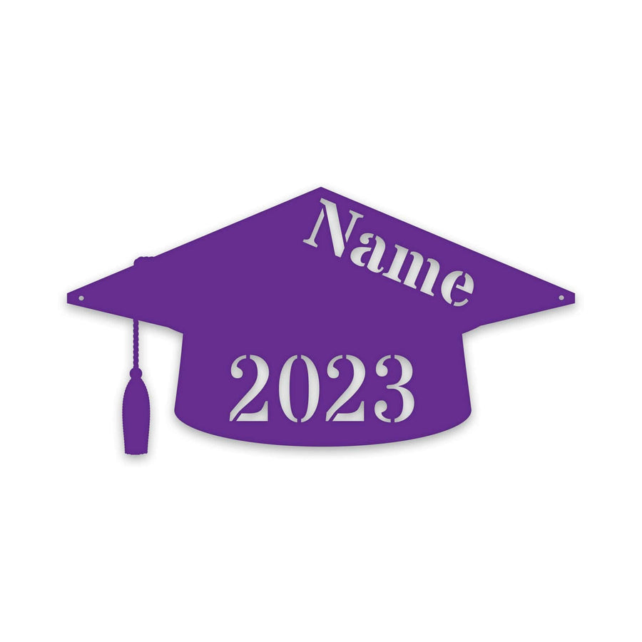 Graduation Cap Personalized Metal Sign