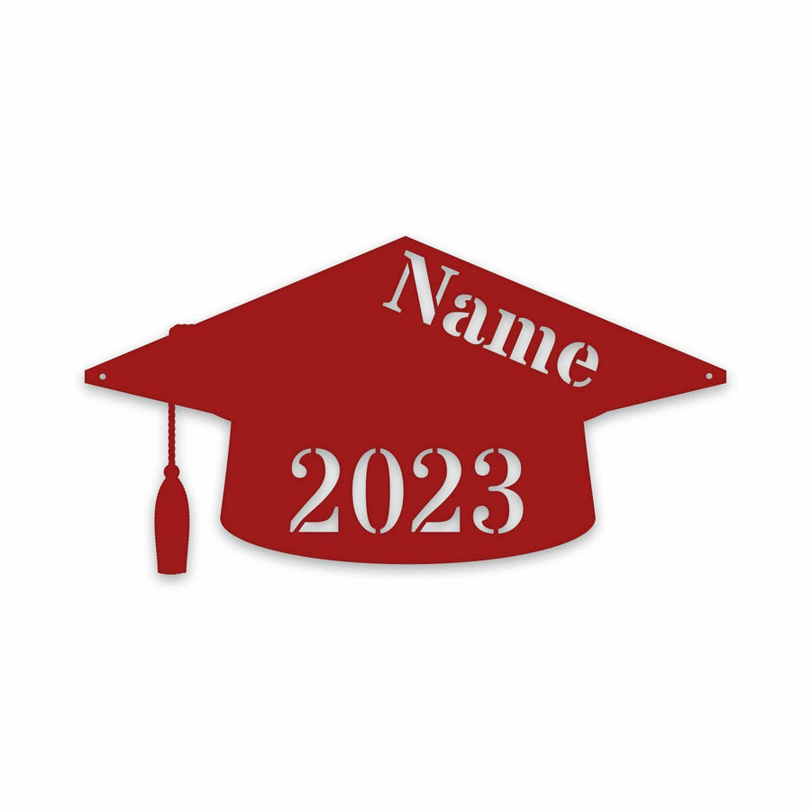 Graduation Cap Personalized Metal Sign