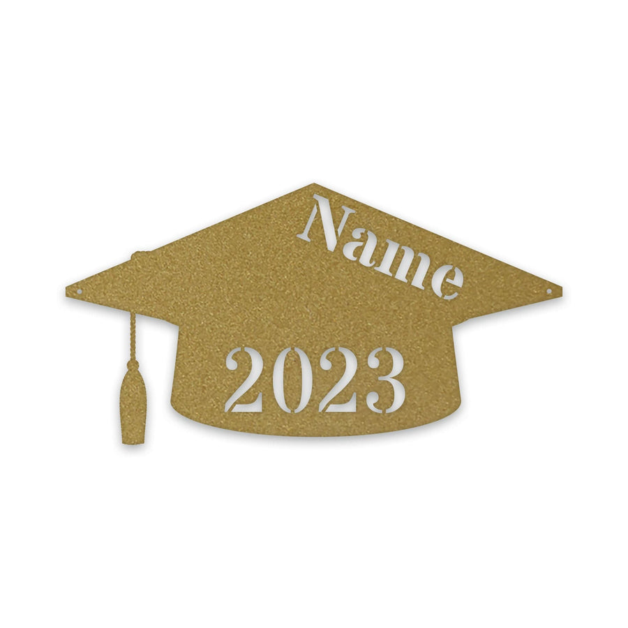 Graduation Cap Personalized Metal Sign