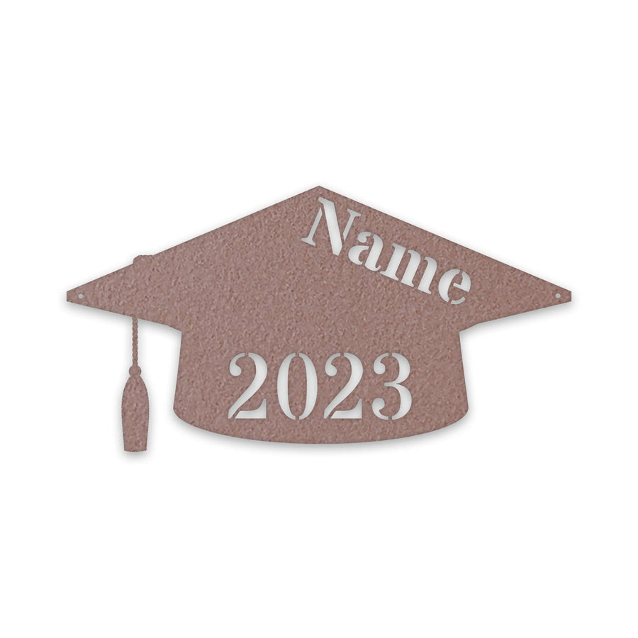 Graduation Cap Personalized Metal Sign