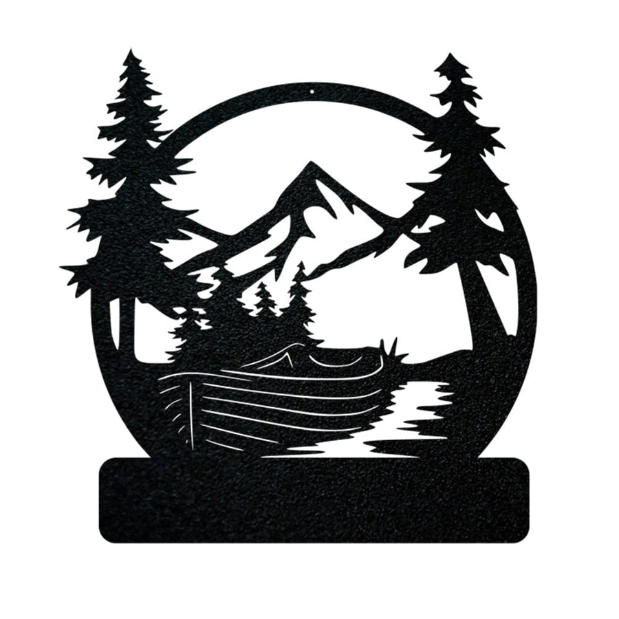 Lake Boat Outdoor Metal Sign - Powder Coated Rust Resistant Wall Art