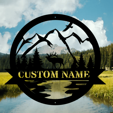 Great Outdoor Elk Monogram