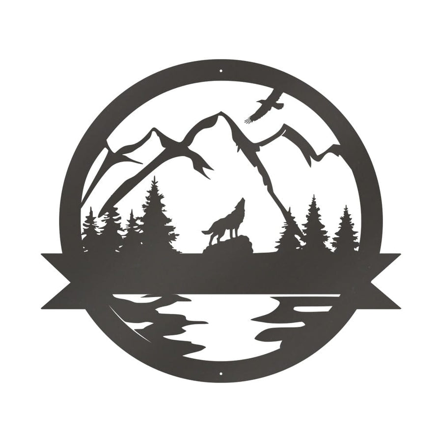 Great Outdoor Howling Wolf Monogram