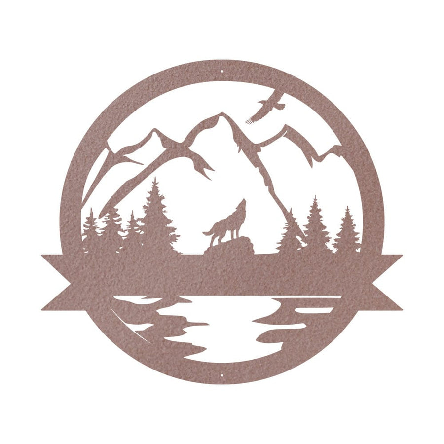 Great Outdoor Howling Wolf Monogram