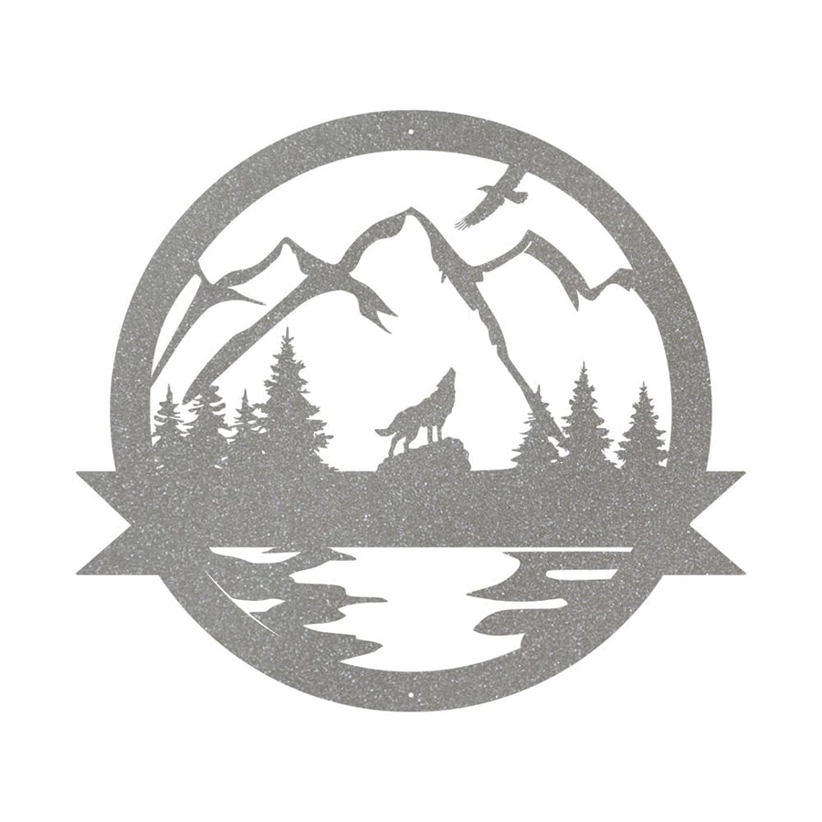 Great Outdoor Howling Wolf Monogram
