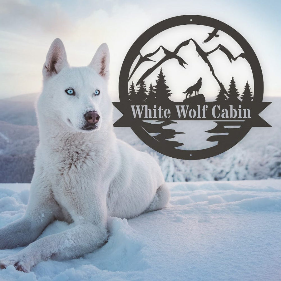 Great Outdoor Howling Wolf Monogram