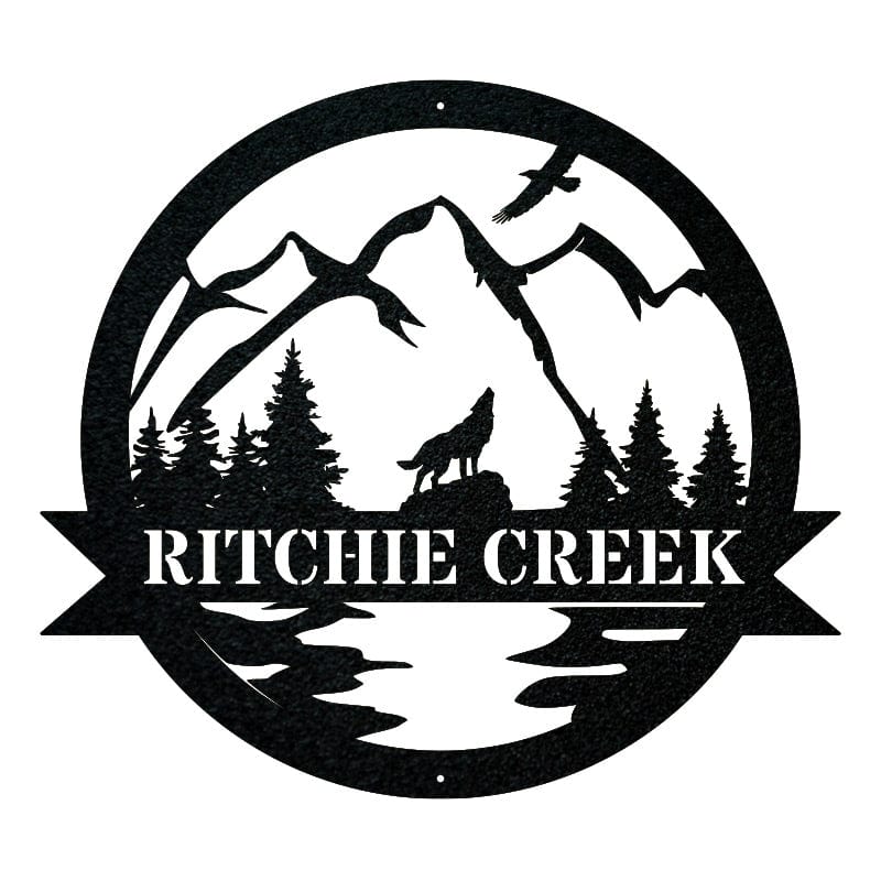 Great Outdoor Howling Wolf Monogram