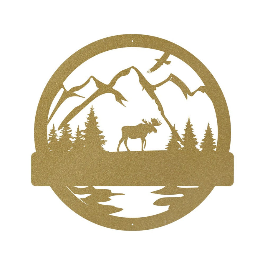 Great Outdoor Moose Monogram