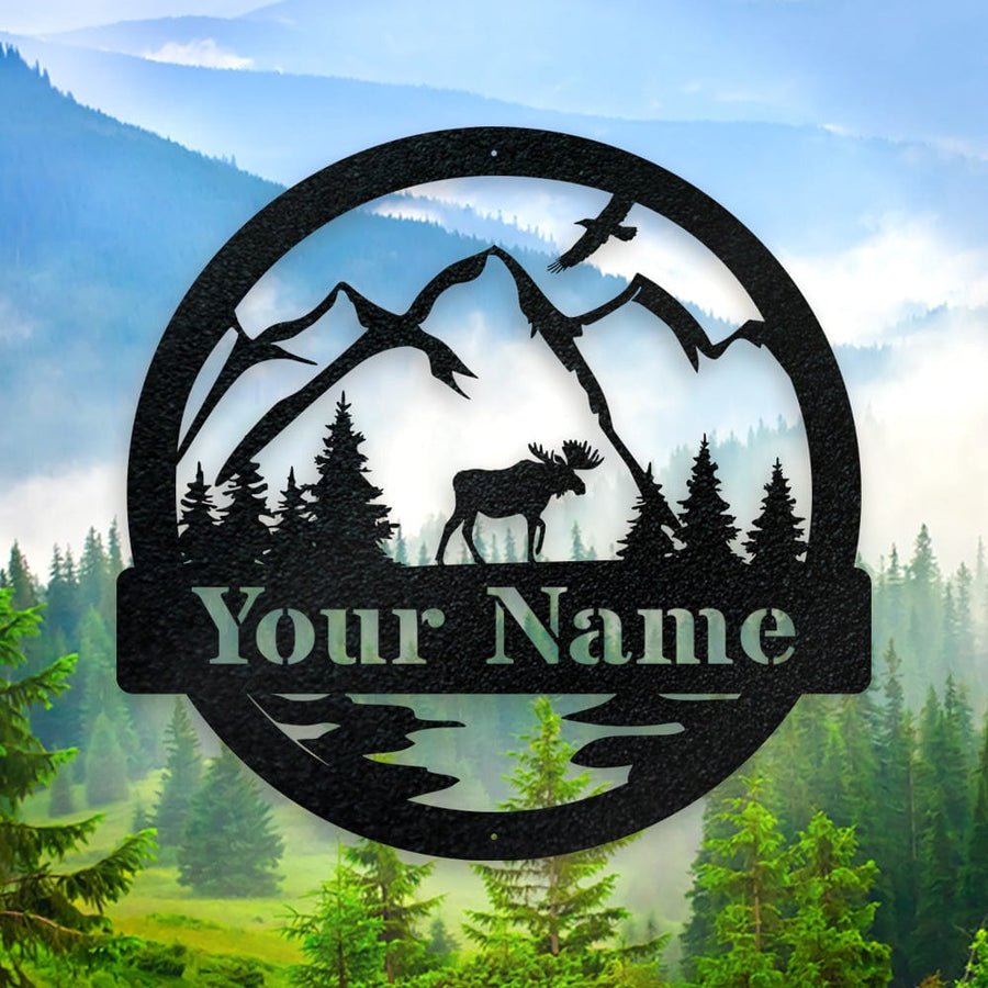 Great Outdoor Moose Monogram