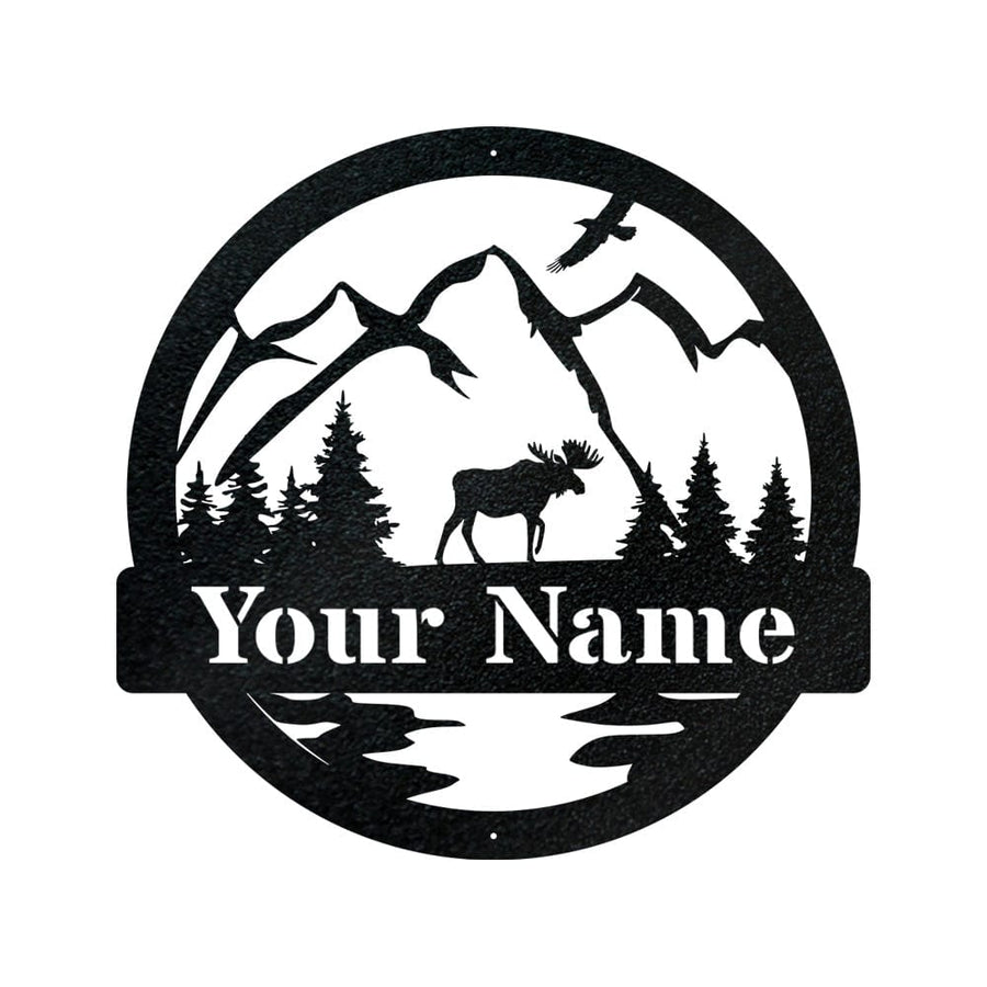 Great Outdoor Moose Monogram