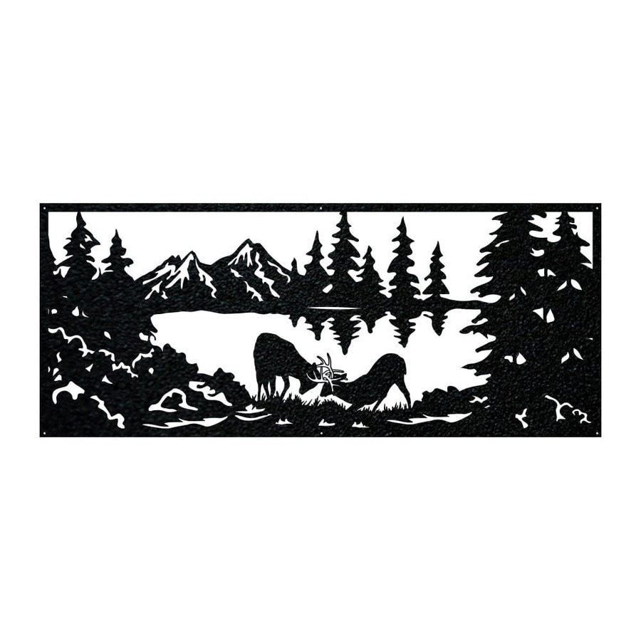Great Outdoor Whitetail Deer Battle Scene