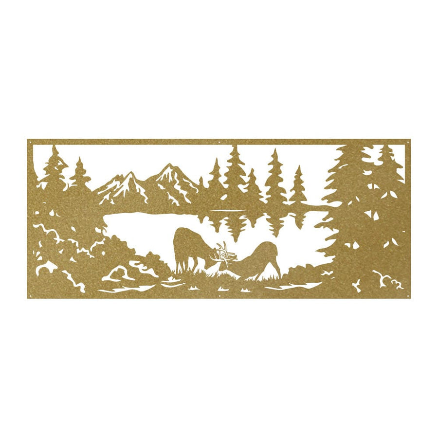 Great Outdoor Whitetail Deer Battle Scene