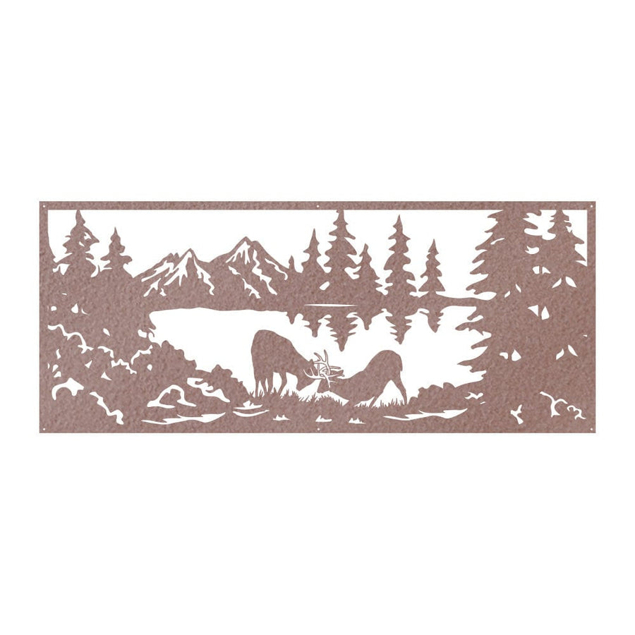 Great Outdoor Whitetail Deer Battle Scene
