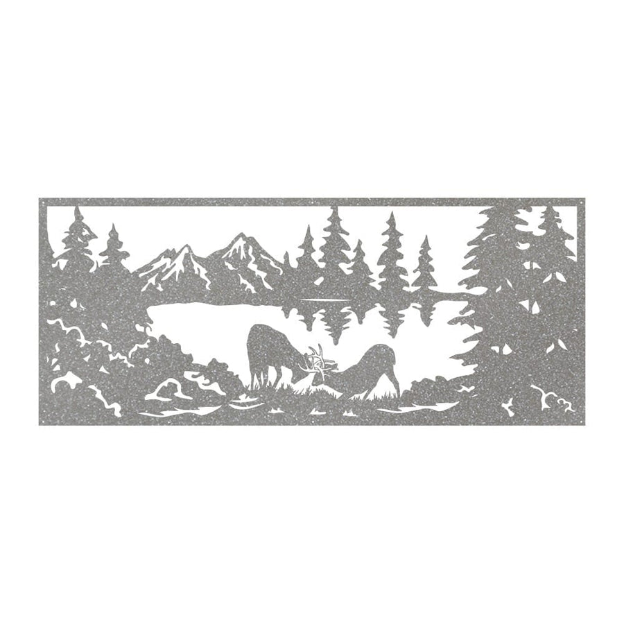 Great Outdoor Whitetail Deer Battle Scene