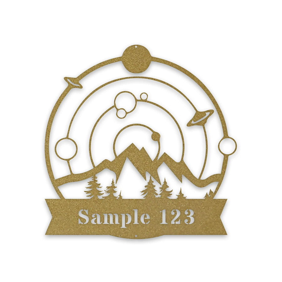 Great Outdoors Night Sky in the Mountains Personalized Metal Sign