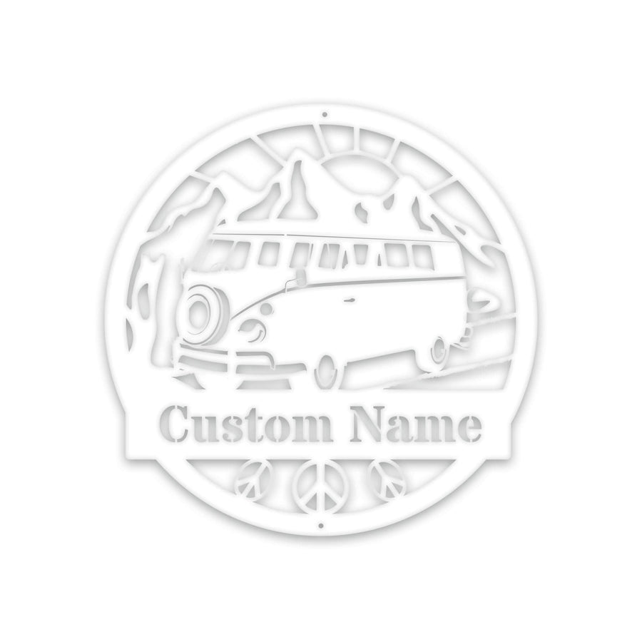 GREAT OUTDOORS- VW Bus Road Trip- Hippie Bus Custom Metal Sign
