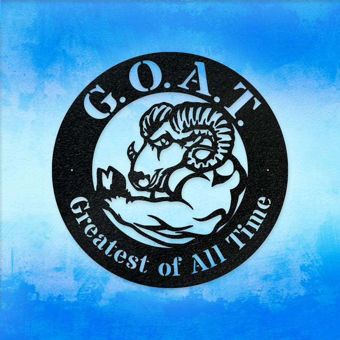 Greatest of All Time - GOAT Monogram Metal Sign