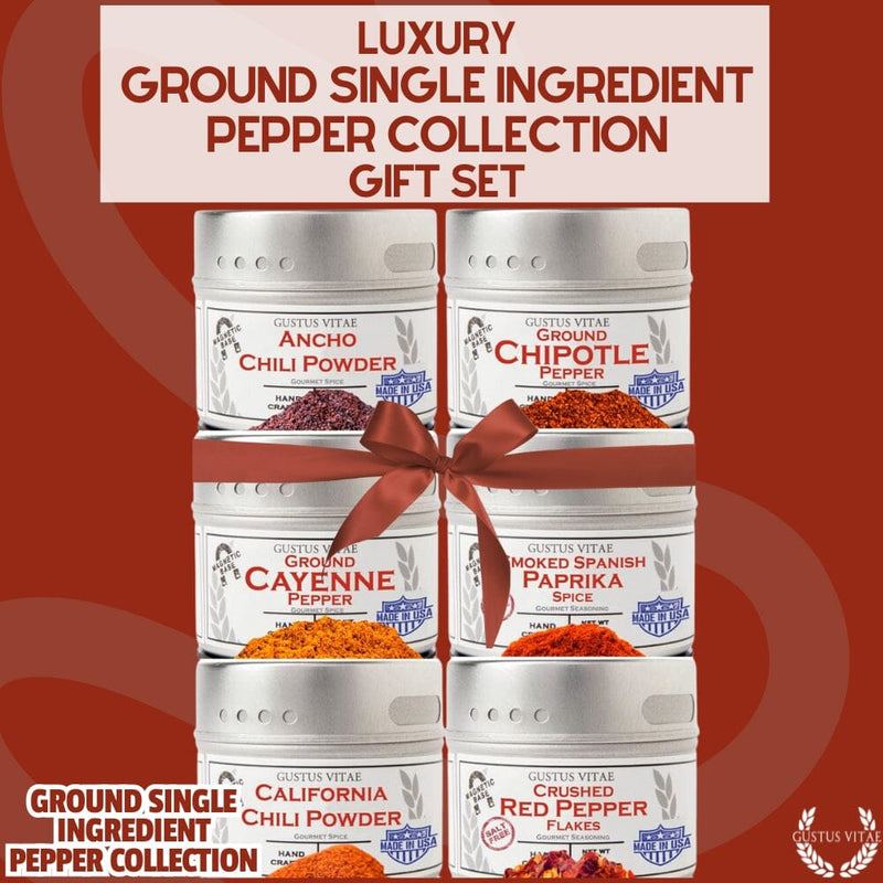Ground Single Ingredient Pepper Collection Collections & Gift Sets Gustus Vitae