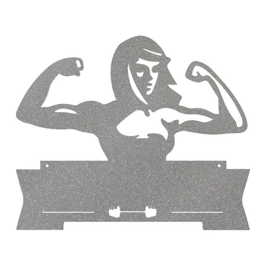 Lady Fitness Monogram Sign - Personalized Metal Wall Art for Gym Room Decoration