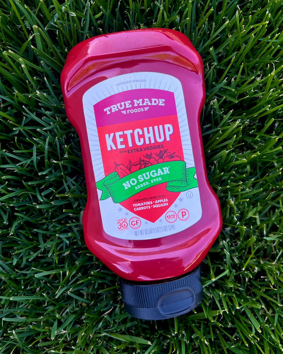 True Made No Added Sugar Ketchup, Squeeze Bottle - 6 bottles x 17oz case by Farm2Me