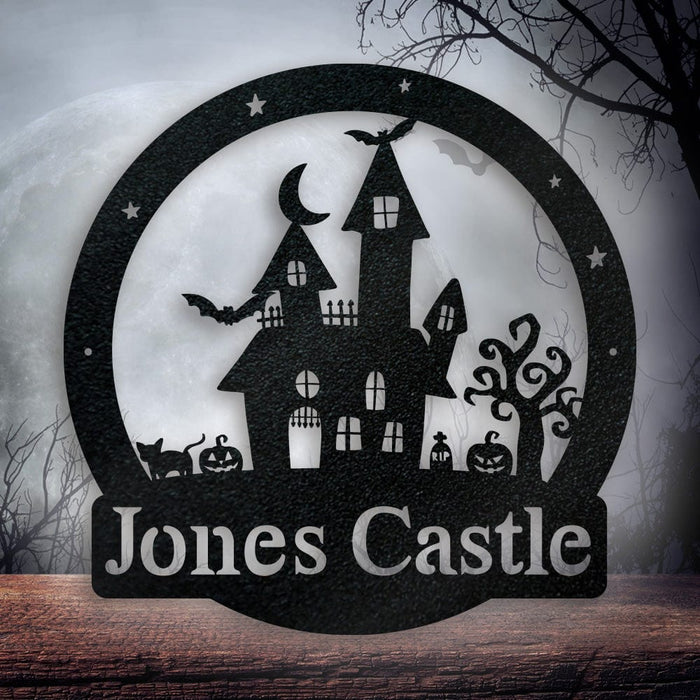 Halloween Haunted Castle Monogram