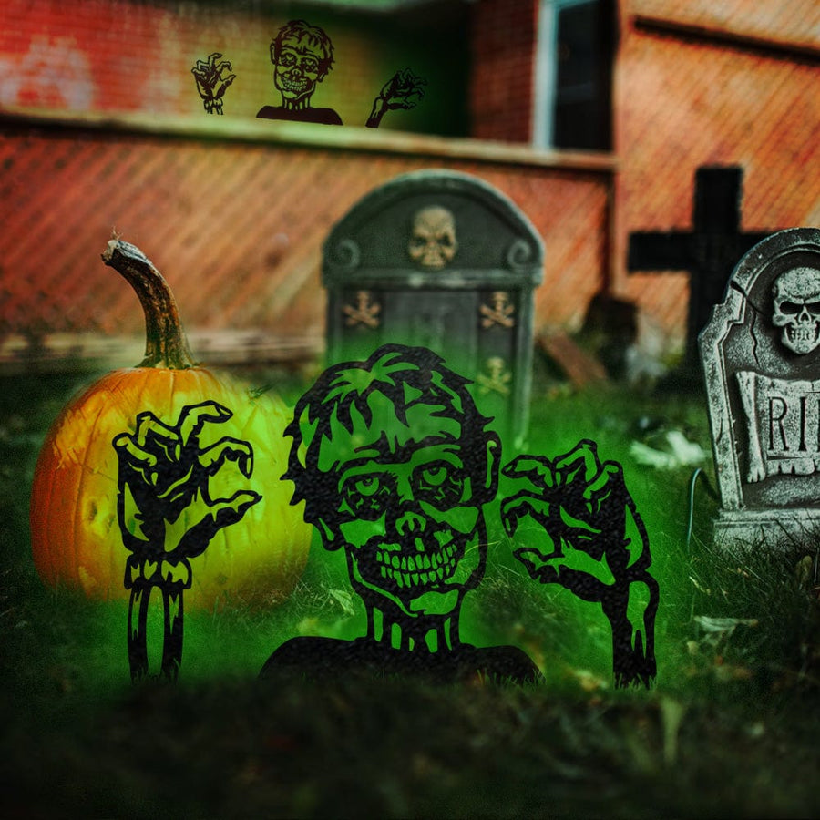 Halloween Zombie 3 Piece Set Yard or Fence Signs