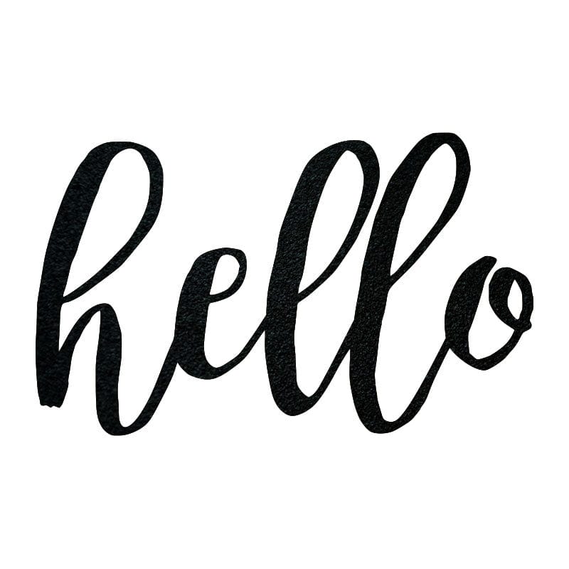 Hello Metal Sign - Rustic Farmhouse Metal Hello Sign