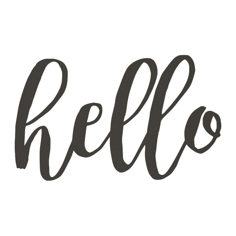 Hello Metal Sign - Rustic Farmhouse Metal Hello Sign