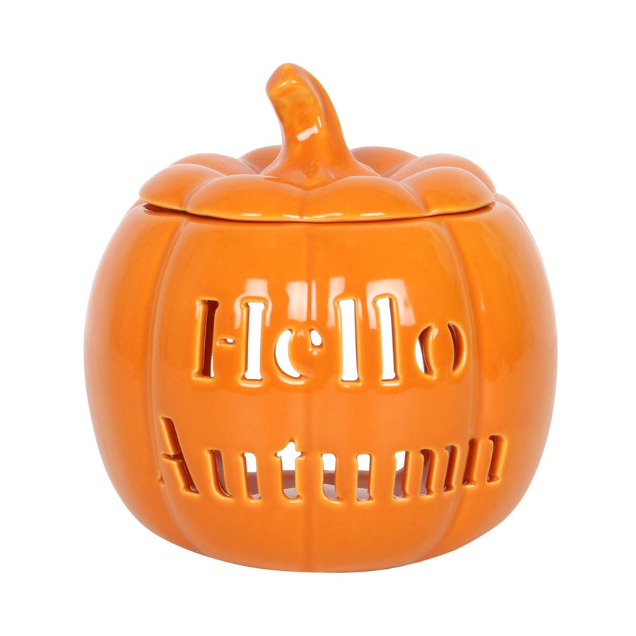 Hello Autumn Fall Pumpkin Oil Burner and Wax Warmer