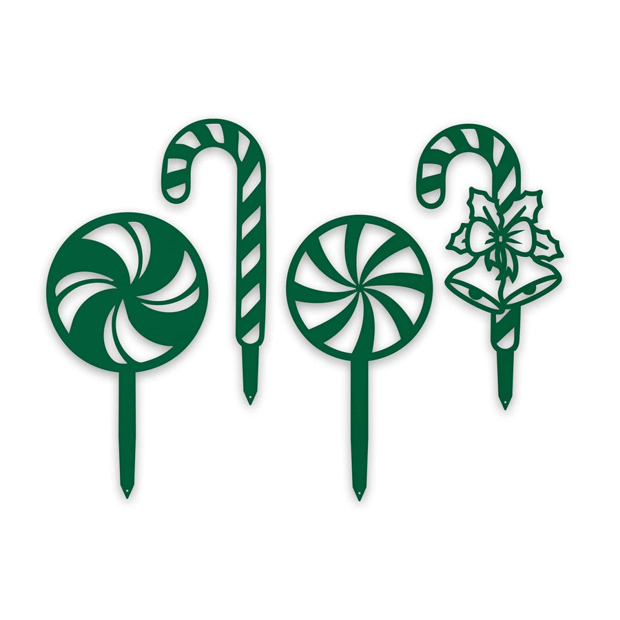 Holidays Peppermint Lollies and Candy Cane Christmas Yard Stakes