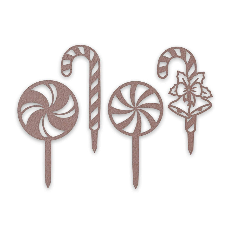 Holidays Peppermint Lollies and Candy Cane Christmas Yard Stakes