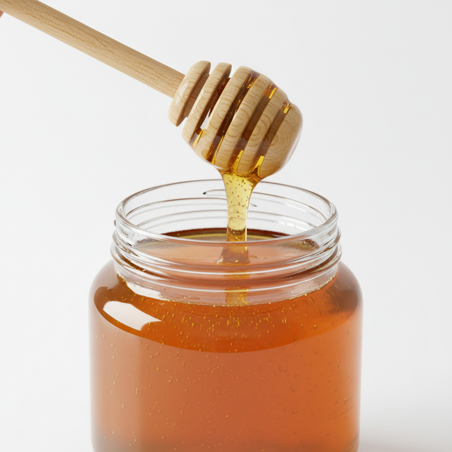 Honey Dipper - 6 Inch Wooden Honey Drizzler Spoon