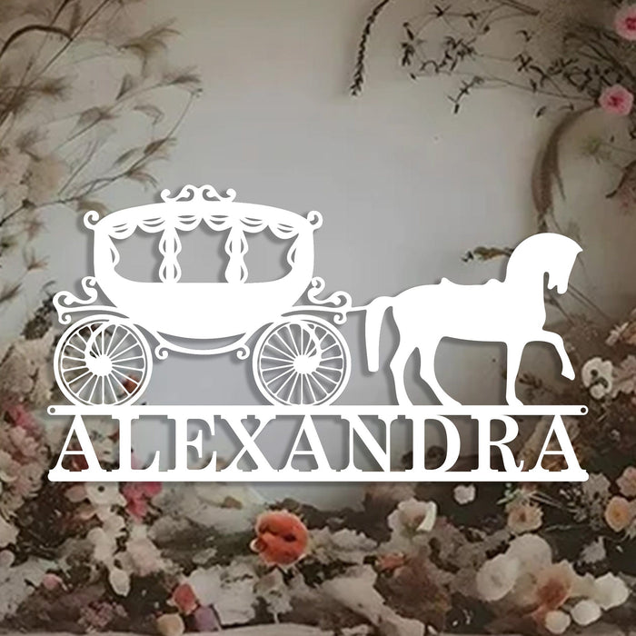 Horse Draw Carriage Personalized Sign