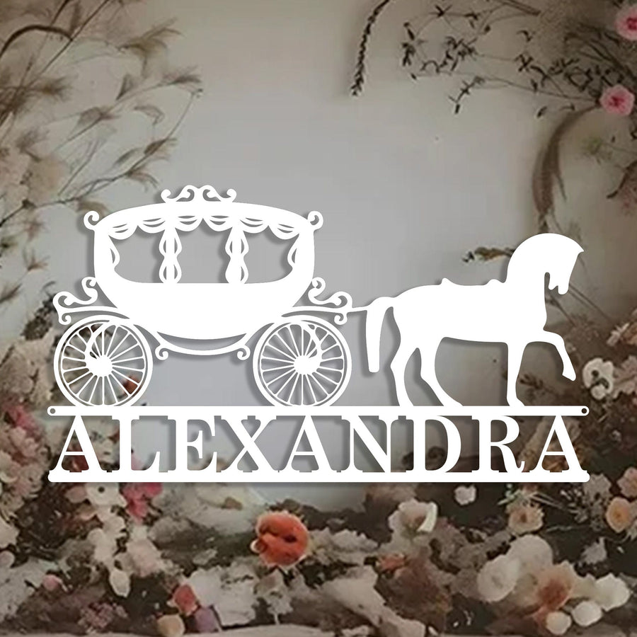 Horse Draw Carriage Personalized Sign