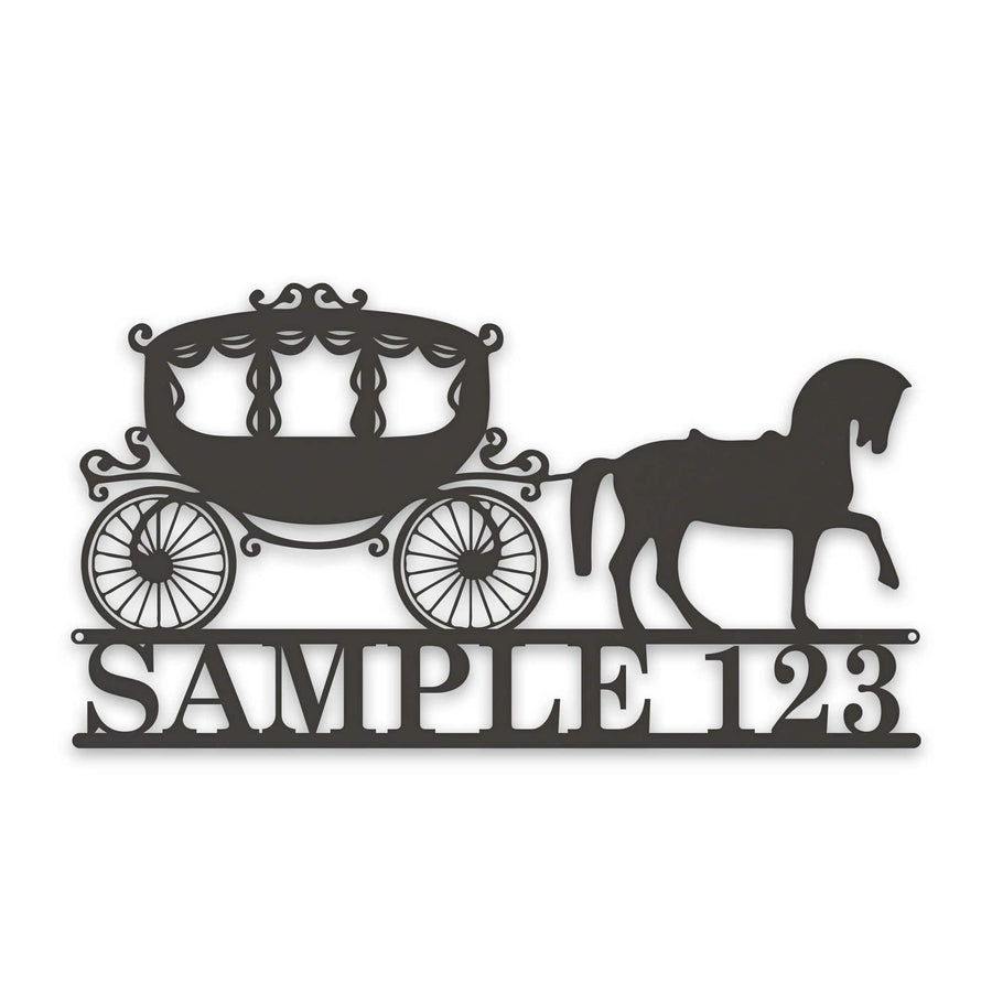 Horse Draw Carriage Personalized Sign