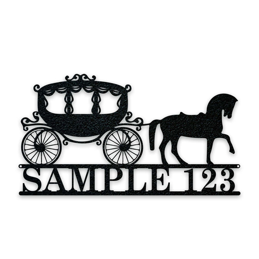 Horse Draw Carriage Personalized Sign