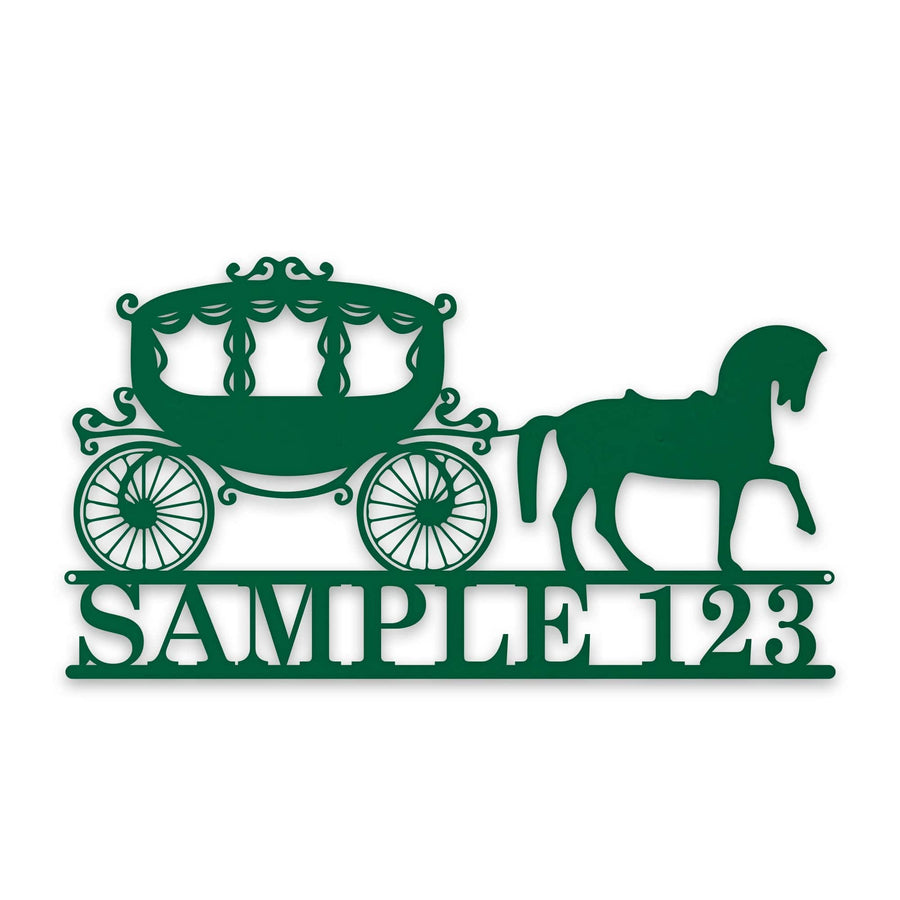 Horse Draw Carriage Personalized Sign