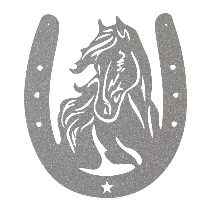 Horse Head Horseshoe Sign - Custom Metal Wall Art | Rustic Western Decor
