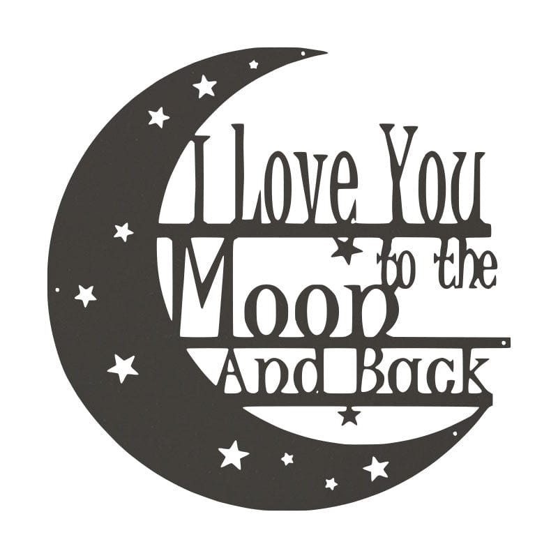 I Love You to the Moon & Back Metal Sign