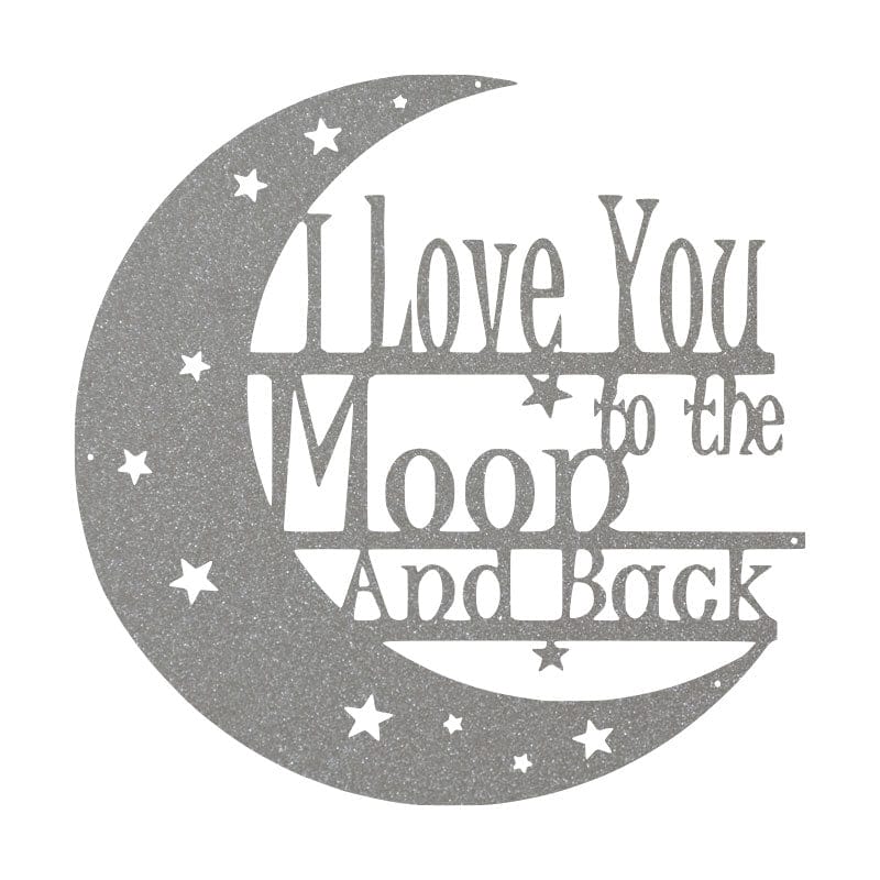 I Love You to the Moon & Back Metal Sign