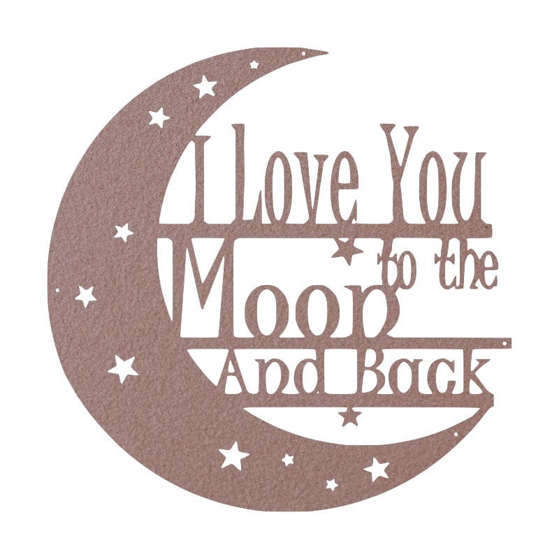 I Love You to the Moon & Back Metal Sign