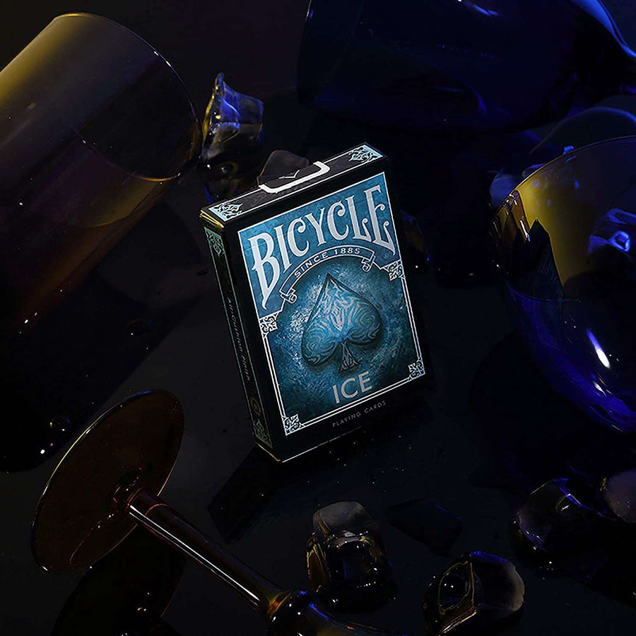 Bicycle Ice Playing Cards – Frozen Cyan & Black Design