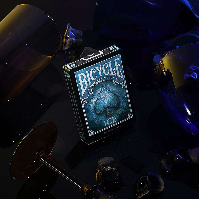 Bicycle Ice Playing Cards – Frozen Cyan & Black Design