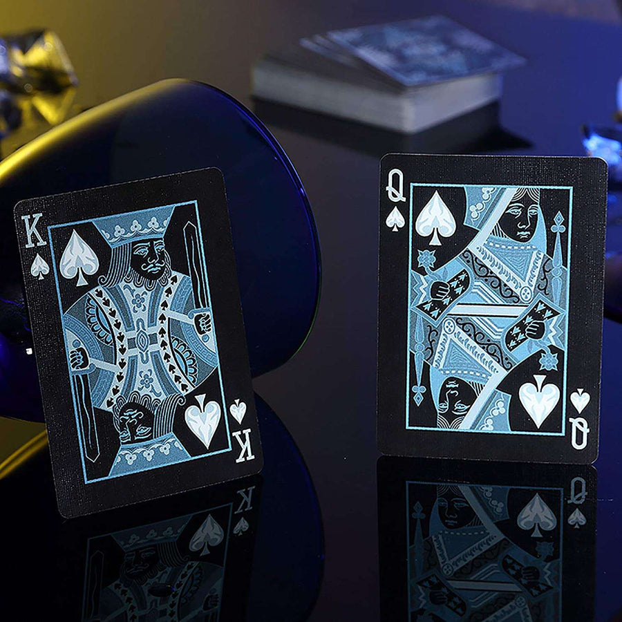 Bicycle Ice Playing Cards – Frozen Cyan & Black Design