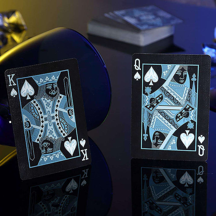 Bicycle Ice Playing Cards – Frozen Cyan & Black Design