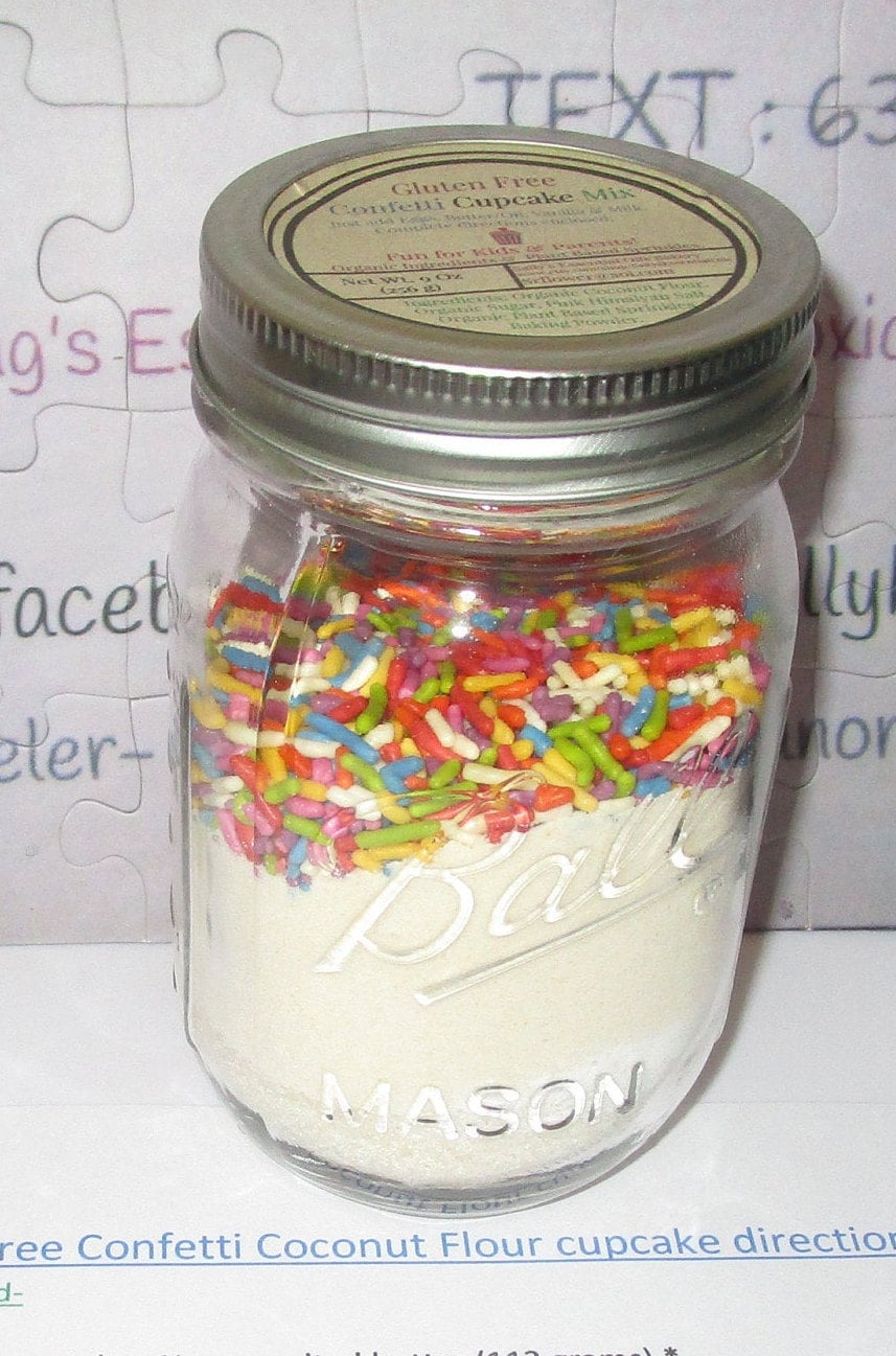 Cake Mix, Gluten Free, Egg Free, Dairy Free, Grain Free, Vegan, Birthday, Love, Plant Based Sprinkles, Paleo Option, Birthday, Wedding, Baby