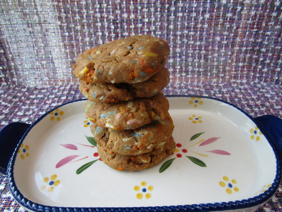 Protein Cookie, Gluten Free, Dairy Free, Egg Free, Birthday Cake, Nut Free, No Refined Sugar, Vegan, Anabolic diet, Low Calorie , Collagen